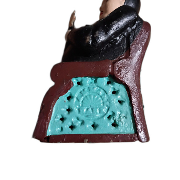 Tammany Cast Iron Mechanical Banker in Chair Coin Bank - Picture 7 of 7